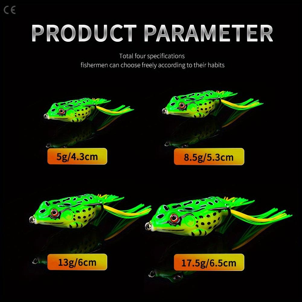 2 szt. 5g 9g 13g 17.5g Przynęta żaba Miękka przynęta typu tube Plastikowa przynęta wędkarska z haczykami wędkarskimi Topwater Ray Frog Sztuczne oczy 3D