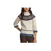 Polo Ralph Lauren Fair Isle Pattern Ribbed High Neck Sweater Kids Sweater Off-White 313920103-001