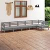 Day and Night - Day and Night Garden Furniture Set 6 Pieces Solid Gray Pine Wood
