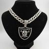 Pendentif Collier Champion de Rugby d'Assaut, Accessoire Populaire Hip-hop Danse de Rue Européen et Américain, Collier en Alliage
