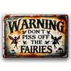 Mfoever Tin Sign Vintage Area  Warning Restricted Area Metal Tin Sign Retro No Trespassing Wall Art Decor for Man Cave Garage Bar Rustic Iron P