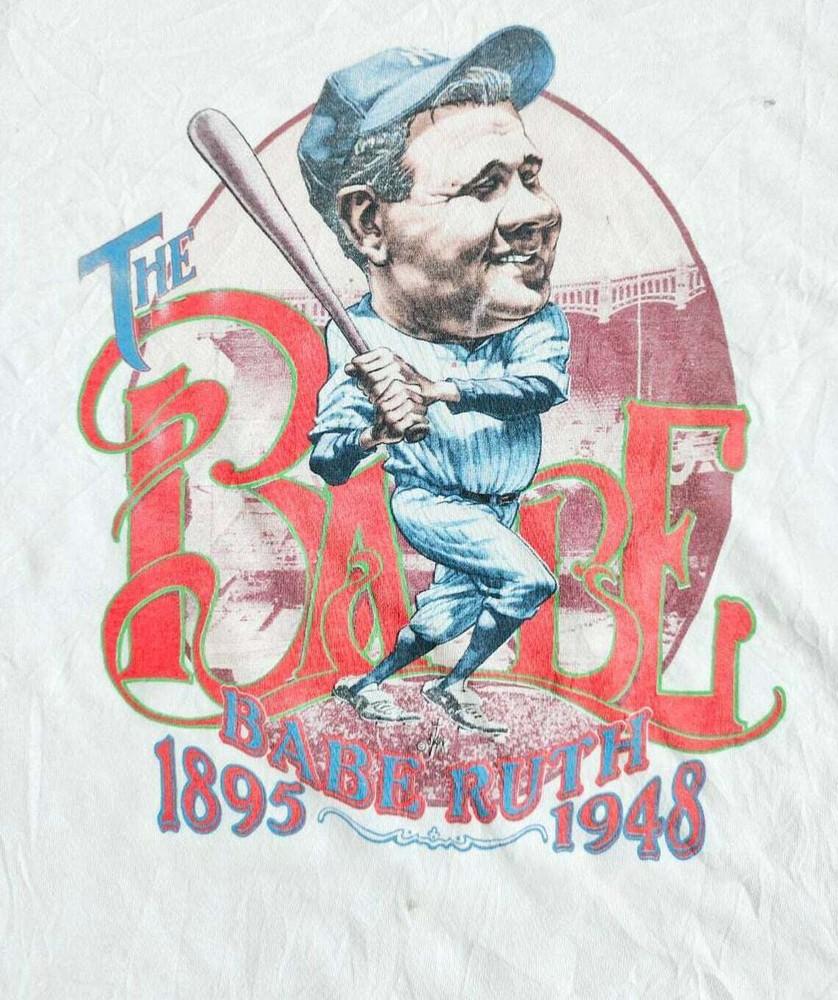 SALE Babe Ruth The Babe Caricature T-shirt White Unisex Sizes S-5XL Unisex T-Shirt XL