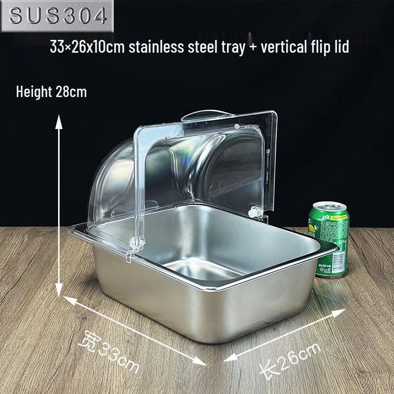 Yihuan Food Grade Buffet Display Tray with Vertical Flip Lid