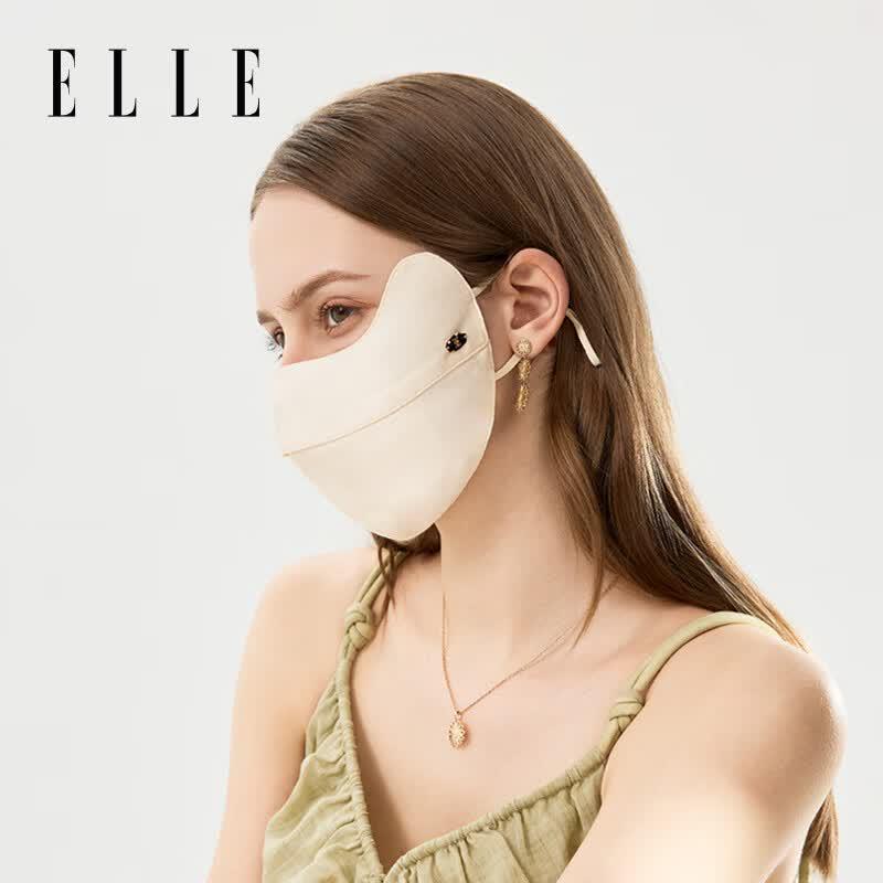 ELLE 6A Grade Mulberry Silk Sun Protection Face Mask One Size