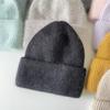 Reba Internet celebrity headgear, angora rabbit fur knitted warm melon fur hat, fashionable autumn and winter ear protection wool hat