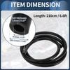 INFINAUTO Silikon-Vakuumschläuche Motor 6,6 Fuß 1/4" 6mm Innendurchmesser 2,5mm Wandstärke Fahrzeug-Vakuumleitung Silikon Schwarz Hochtemperatur