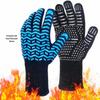 Heat-Resistant Silicone Oven Gloves - Non-Slip Cotton Anti-Scald Baking Mitts