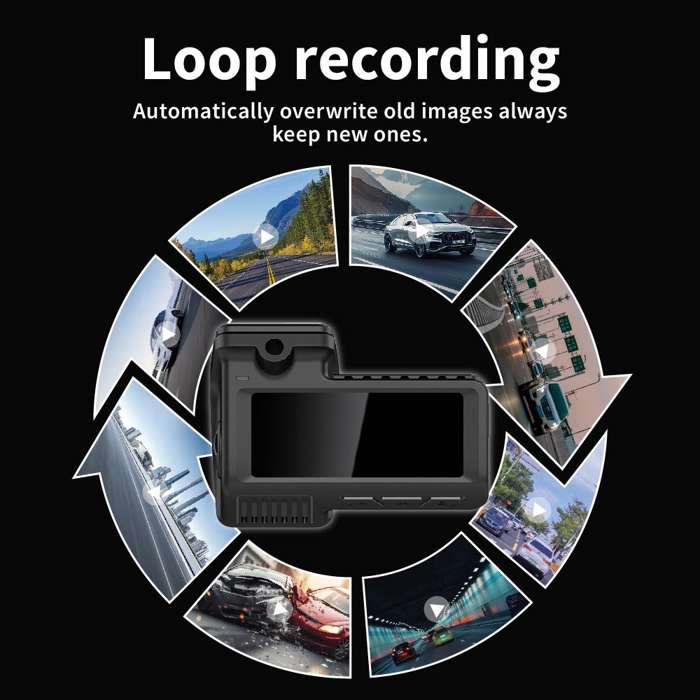 NEW Dual Lens 3.2Inch 2k Dash Cam WiFi APP Connection Driving Recorder Auto Car Camera Night Vision G-Sensor Registrar Black Box