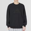 Adidas Th Logo Sweatshirt With Letter Print, Loose Fit, Sport Casual Men Tops Black HY5828