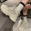Daddy-Schuhe aus echtem Leder für Damen, trendiger Frühling und Sommer, neuer vielseitiger, dicker Boden, höhenverstärkender Skinny Casual Sneaker