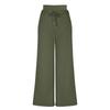 Women's Solid Color High Waisted Pants, Loose Fit Sweatpants, Straight Leg Pants