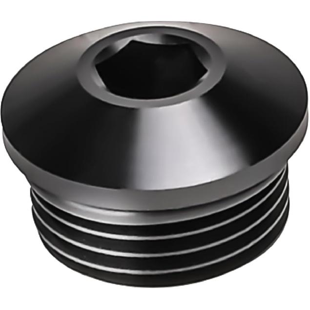 3AN Male Hex Socket Plug ORB Port with O Ring Fitting Adapter Aluminum Black, Pack of 2