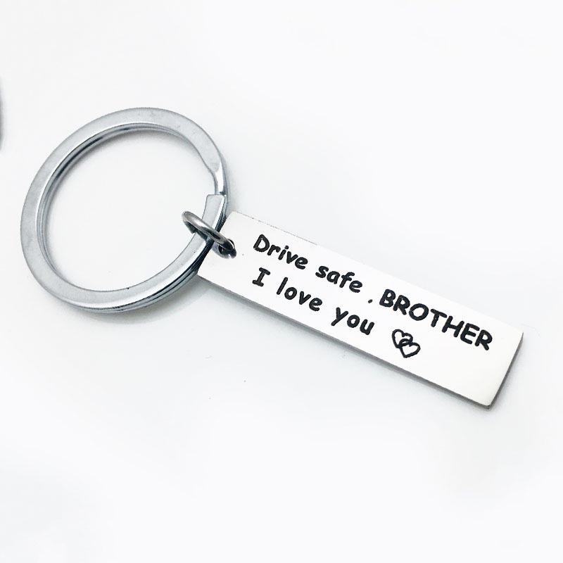 Stainless Steel Keychain:  Drive Safe, I Love You
