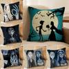 Movie Cartoon Corpse Bride-B Pillow Case Silky Elegant Comfort Sofa Bed  Invisible Zipper Beach Pillowcase