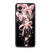 Pink Heart Bow Phone Case Cover for Xiaomi Mi 15 14 13 12 11 Ultra 14T 13T 12T 11T 10T Pro Lite 5G Shockproof Soft TPU Capas Bag