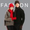 Thickened Beanies Scarf Gloves Set Fleece-lined Touchscreen Gloves 3 in 1 Set  for Cold Weather