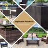 Wicker Repair Kit Flat Smooth Synthetic Rattan Supplies Brown Gradient for Patio Furniture Sofa Garden Basket Weaving