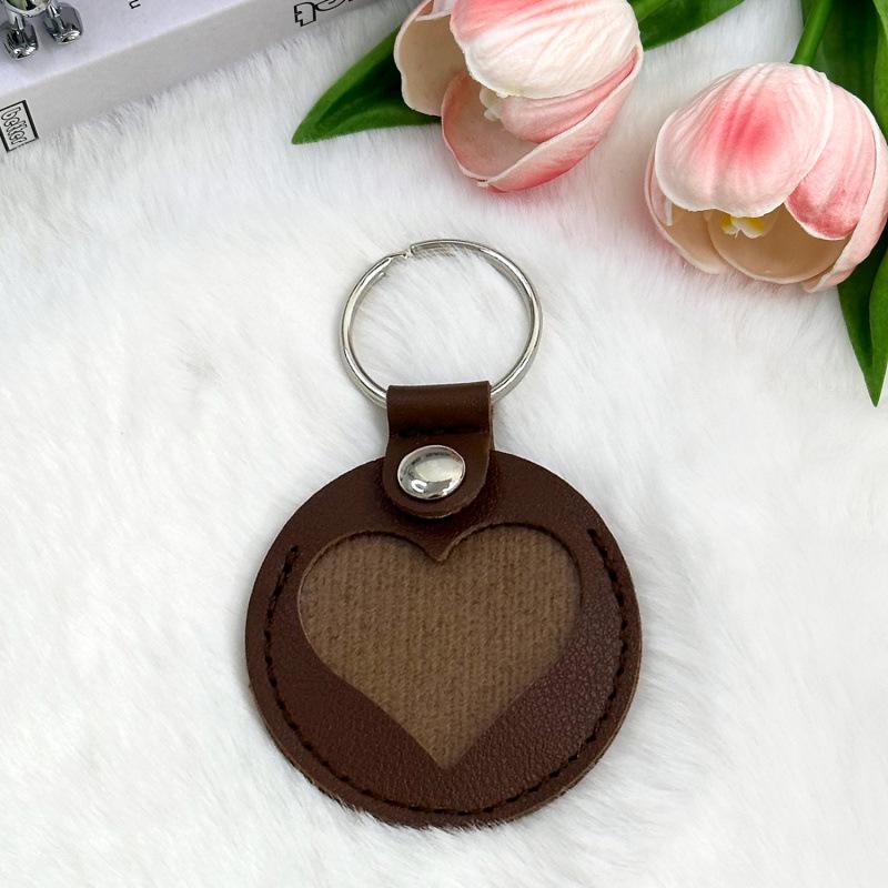 Leather Pet Hair Memorial Keychain Case: Cat & Dog Hair Keepsake Hanger