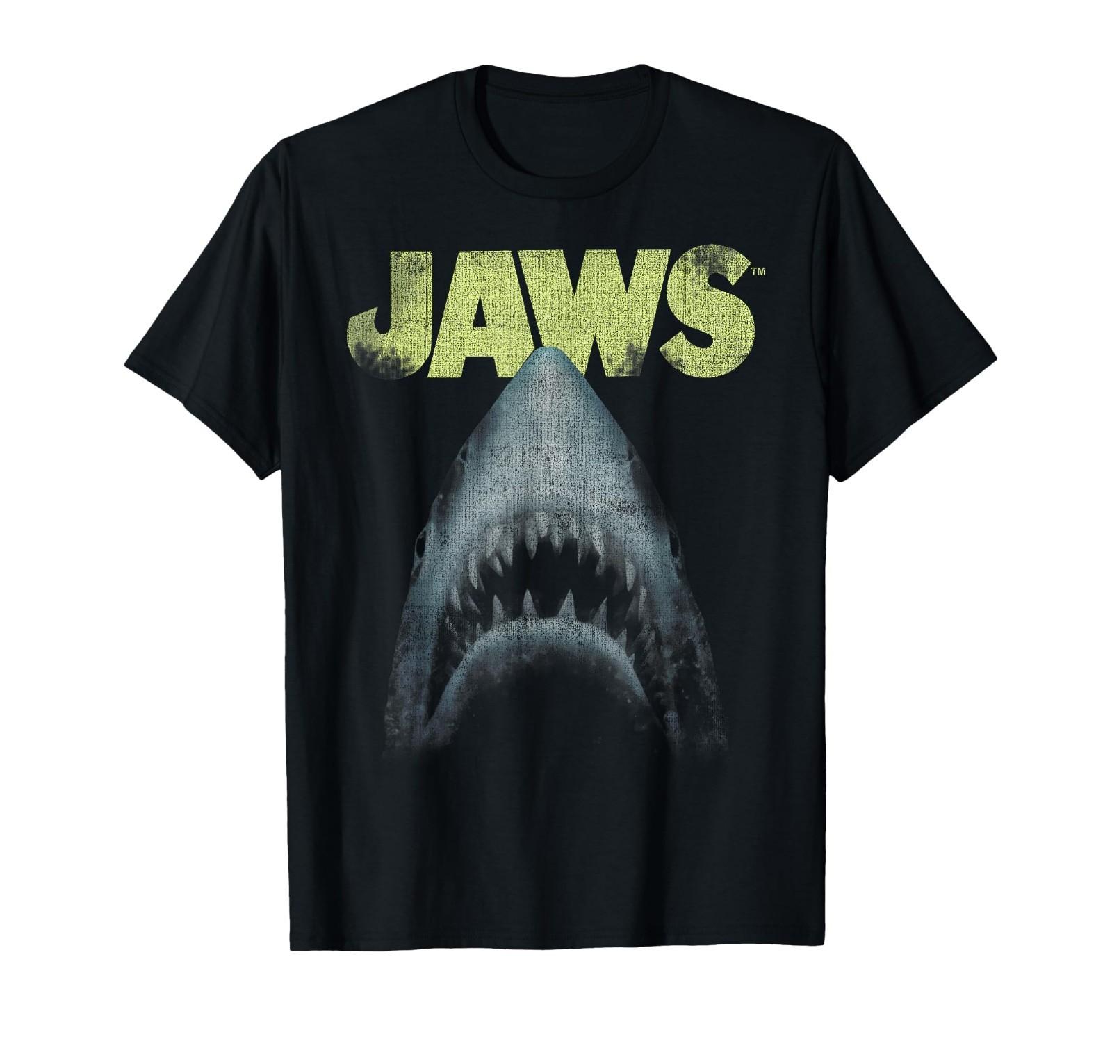 Jaws Teeth Poster Logo T-Shirt Mens Womens Tees Top XL