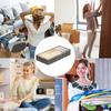 Contenitori portaoggetti da 90L sotto il letto con coperchio trasparente per lenzuola in tessuto, piumone, coperta, vestiti, dormitorio, camera da letto, armadio