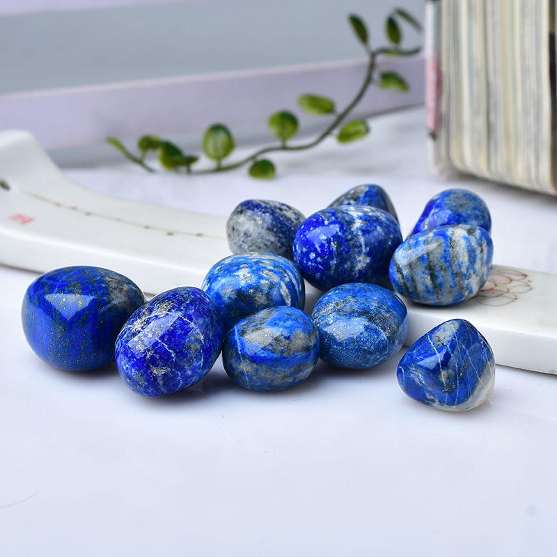 Natural Lapis Lazuli Tumbled Stones for Home and Office Decor 2-3cm 100g лазурит
