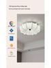 French Mid-Century Wabi-Sabi Ceiling Light: Retro South Seas Fabric Print for Bedroom & Study