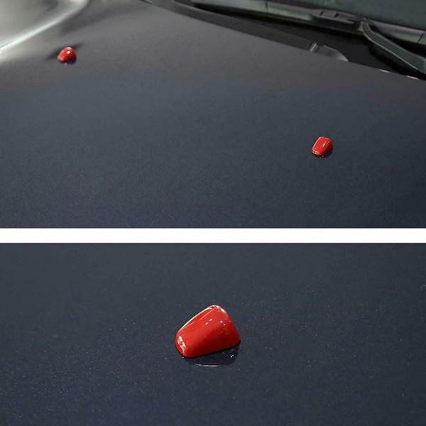 

2 Red Plastic Car Wiper Nozzle Covers for Dodge Pick None