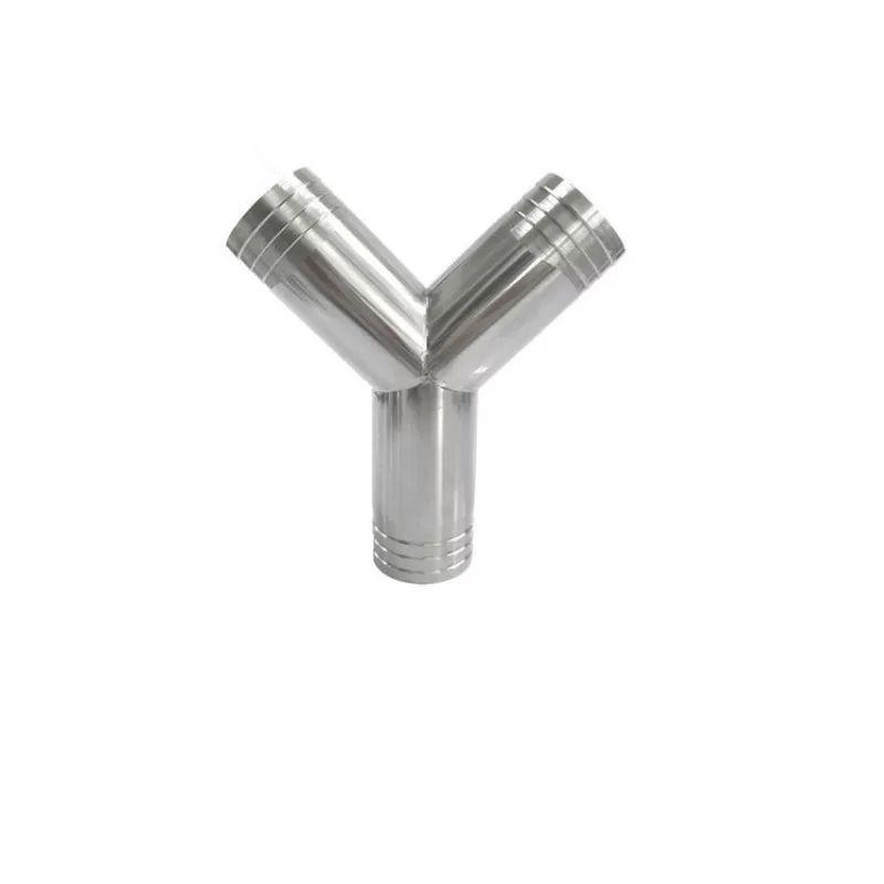 8 12.7 16 19 25 32 38 45 51 -108 mm SUS 304 316 Stainless Steel Hose Barb Y Shape Tee 3 Ways Sanitary Pipe Fitting Connector