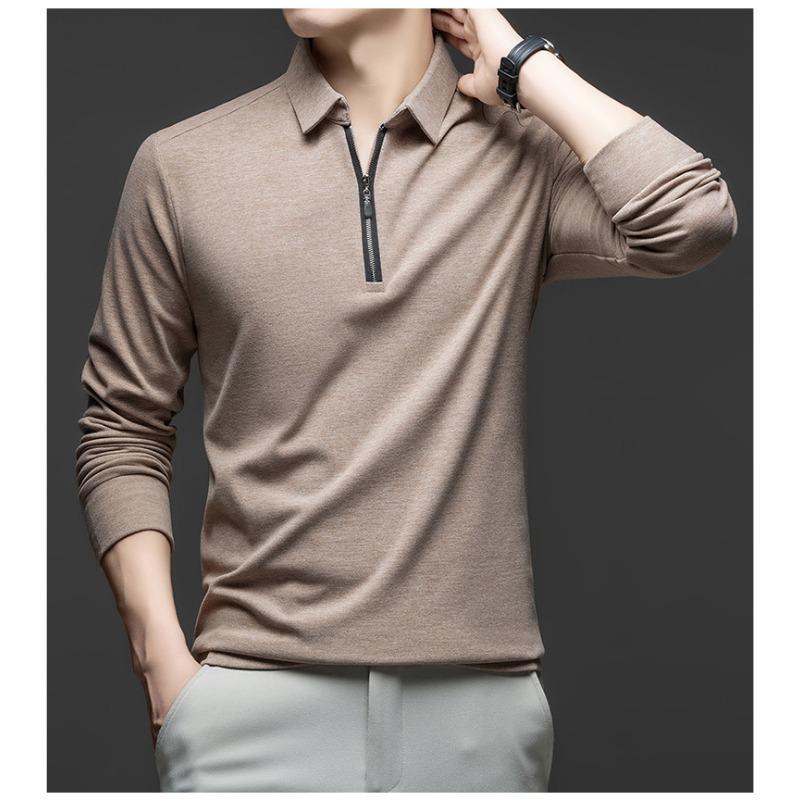 Men S Half Zip Long Sleeve Polo Shirt Casual Fashion Top