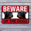 Tin Sign  Beware Of Rottweiler Dogs Warning Vintage Durable Metal Plaque Wall Decor Home Yard Gate Fence Wall Art