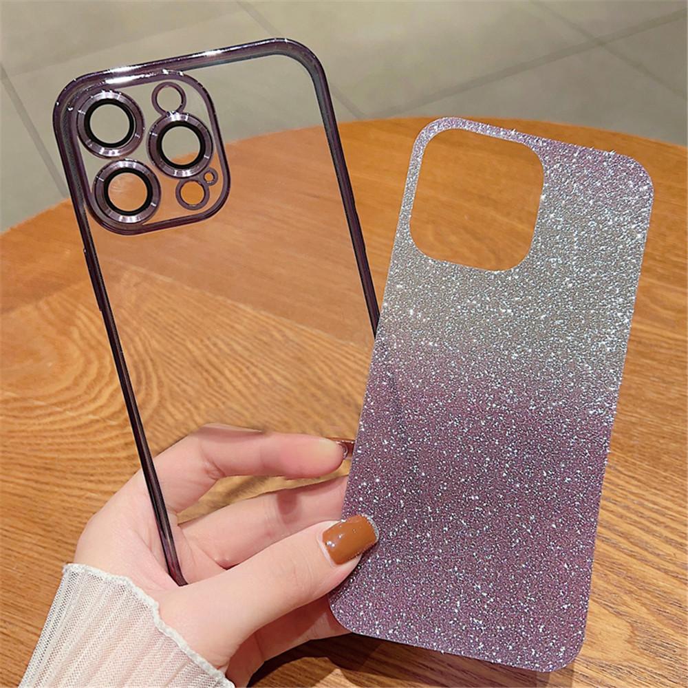 Crossbody Lanyard Gradient Glitter Phone Case For Samsung A05 A15 A25 A35 A55 A14 A24 A34 A54 A13 A23 A33 A53 Soft Plating Cover