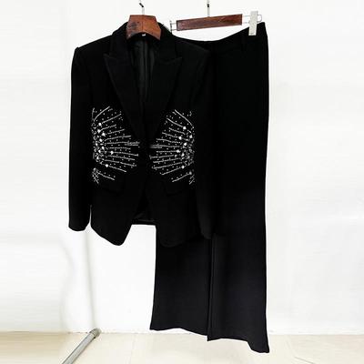 High-End Strass-Perlen Anzug & Hosen Set - Frühjahrskollektion 2026