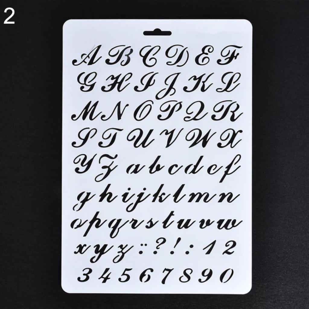 letra y número de plantilla Plantillas De Letras Pintura Arte de Papel 7R5 del alfabeto