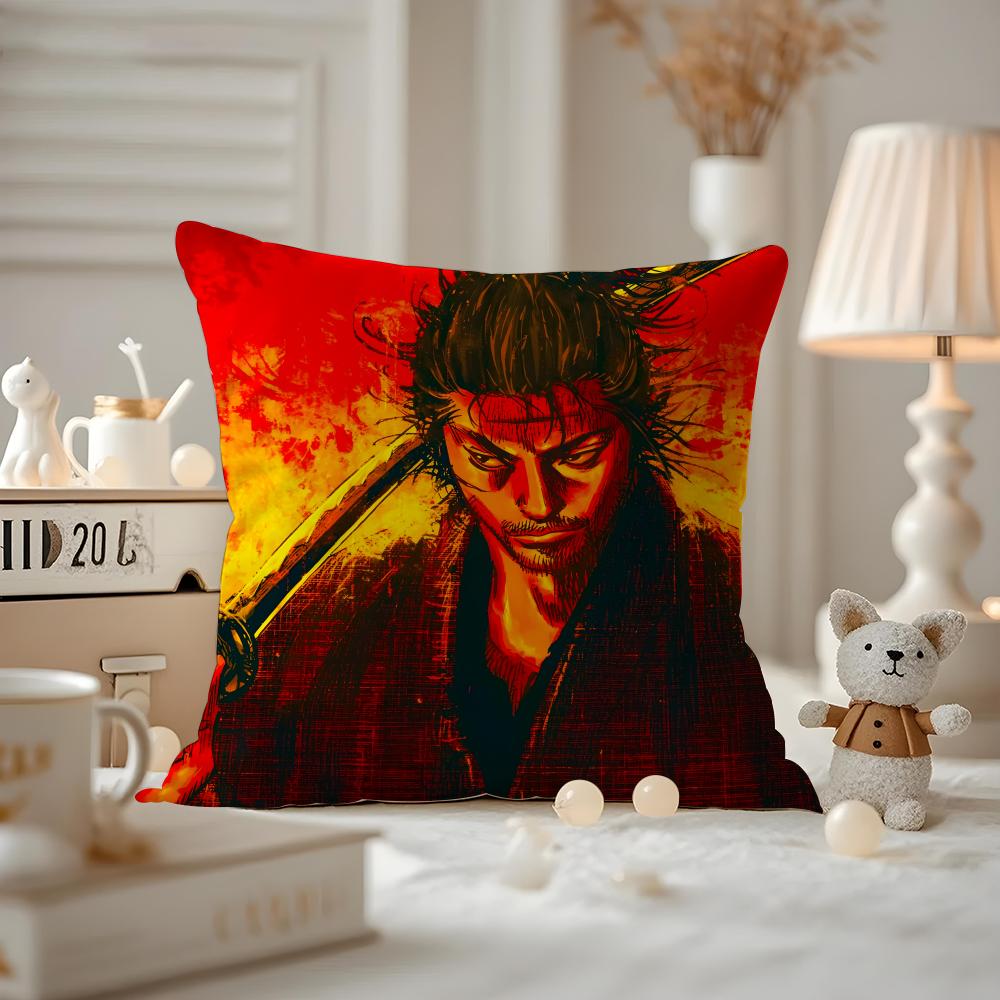 Vagabond-S Anime Kissenbezug Musterbedruckt Kissenhülle Für Wohnzimmer Sofakissenbezug & Schlafzimmer Dekoration