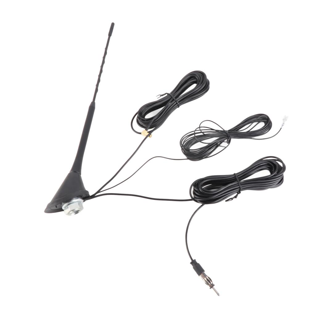 3in 1 Digital Radio Antenna with Amplifier for DAB AM FM Car Radio Antenna AerialSMA Bend Head