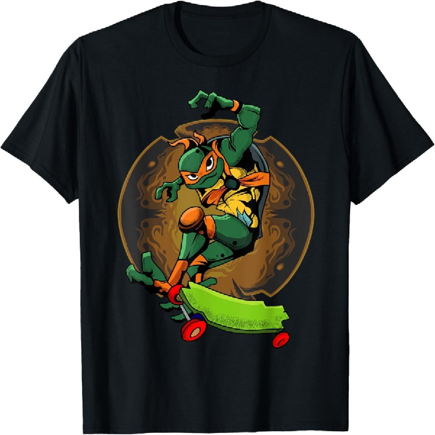 

Mademark x Teenage Mutant Ninja Turtles - Awesome Mikey Riding on Skateboards T-Shirt XXXXXL чорний