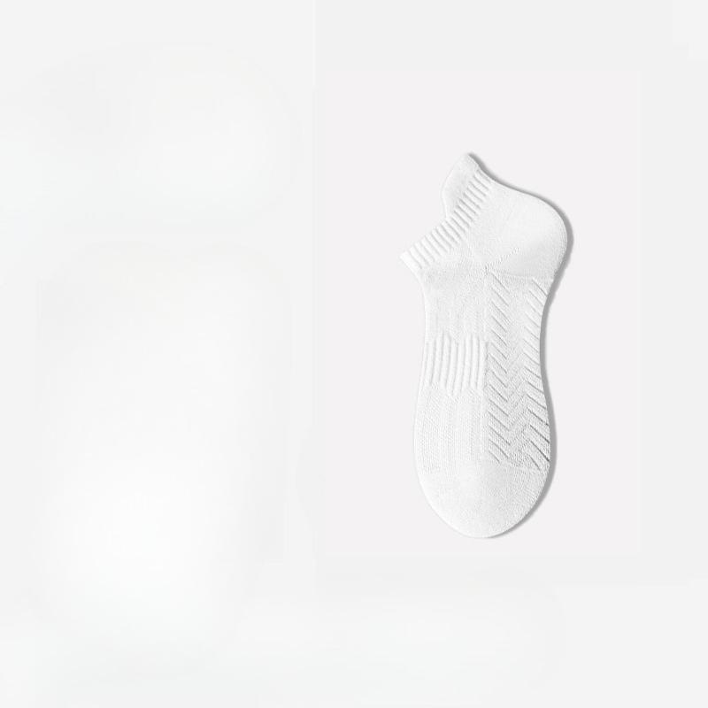 

Мужское осеннее антибактериальное спортивное полотенце для подошвы, баскетбольные дышащие и устойчивые к запаху хлопковые носки 1 pair белый