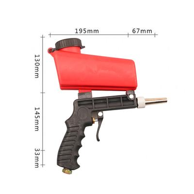 14"" 90psi Handheld ABS Air Sandblasting Machine Flow Adjustable Handy Sandblaster Spray Polishing