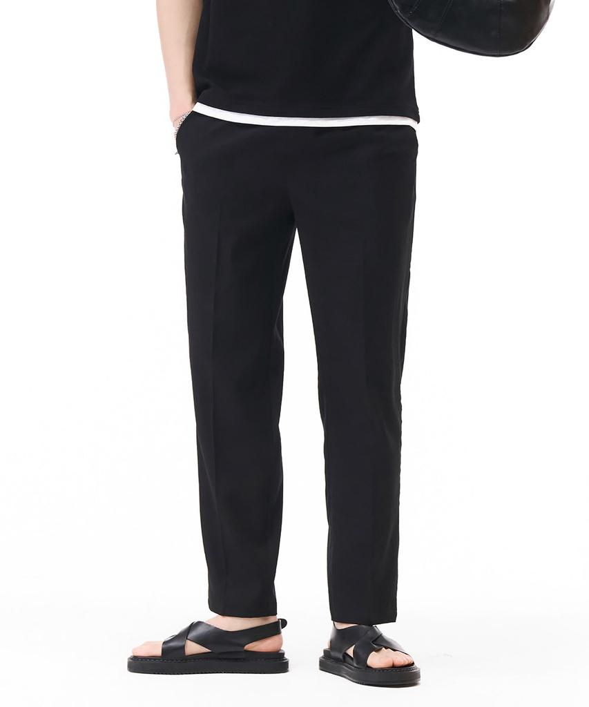 CHASECULT Men'S Cool Touch Relax Elastic Waist Pants - Black