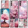 Phone Case For Samsung Galaxy S24 S23 S22 Ultra S20 S21 FE 5G S10 S9 Plus S10E S8 S7 Edge Silicone Cover Cherry Blossom Tree