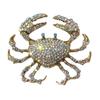 European Retro Crab Brooch: Creative Fashion Pin with Floral Accent, High-Grade Corsage for a Unique and Exquisite Look.