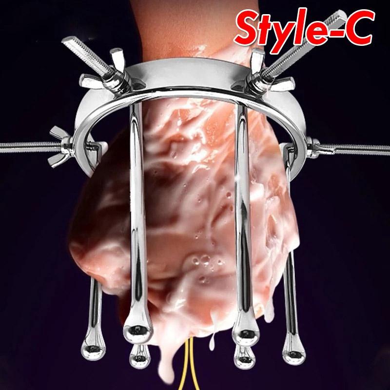 Metal Adjustable Anal Expander Enema Anus Dilator Vagina Extender Speculum Big Butt Plug Adults Erotic Sex Toys for Men Women Bullet