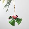 Christmas Bell Ornaments 4 Piece Vintage Metal Hangable Charm Ornamental Bell For Fireplace Window Living Room Tree Door Wreath