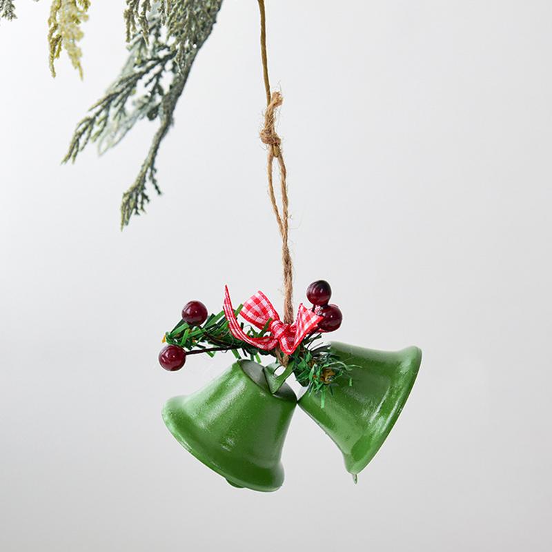Christmas Bell Ornaments 4 Piece Vintage Metal Hangable Charm Ornamental Bell For Fireplace Window Living Room Tree Door Wreath