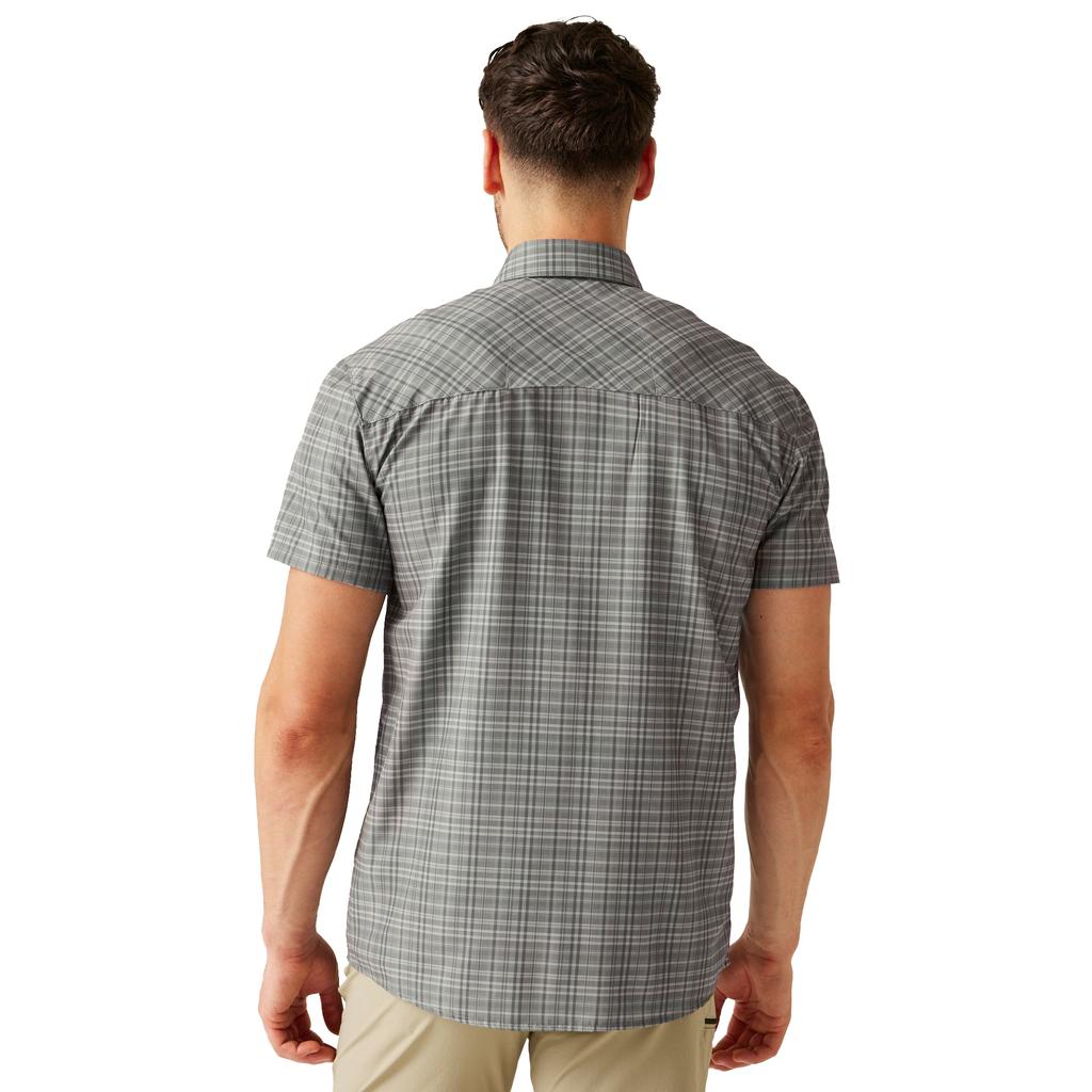 Regatta Mens Checked Packaway Travel Shirt