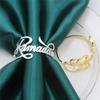 6Pcs New Ramadan Napkin Rings Metal Gold Bismillah Eid Mubarak Table Napkin Holders Ramadan Decoration  Eid Party Supplies