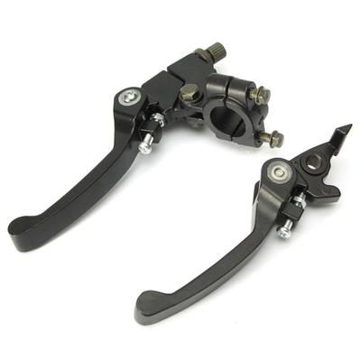 1 Pair Black Clutch Brake Lever 22mm 7/8 Inch Handlebar 125cc 140cc Pit Dirt Bike Accessories