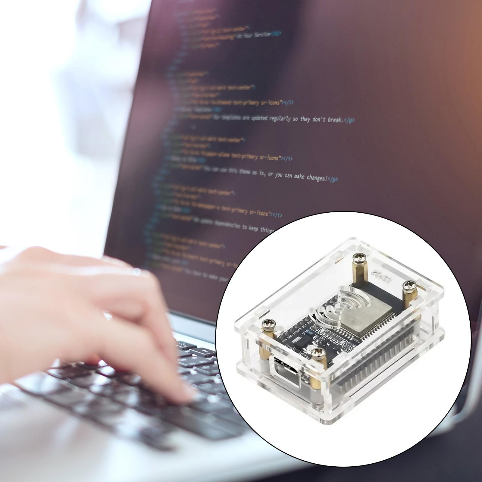 

Transparent Acrylic Case For NodeMcu Lua CP2102/CH340G ESP32 30PIN IoT Development Board Shell with Heat Dissipation C