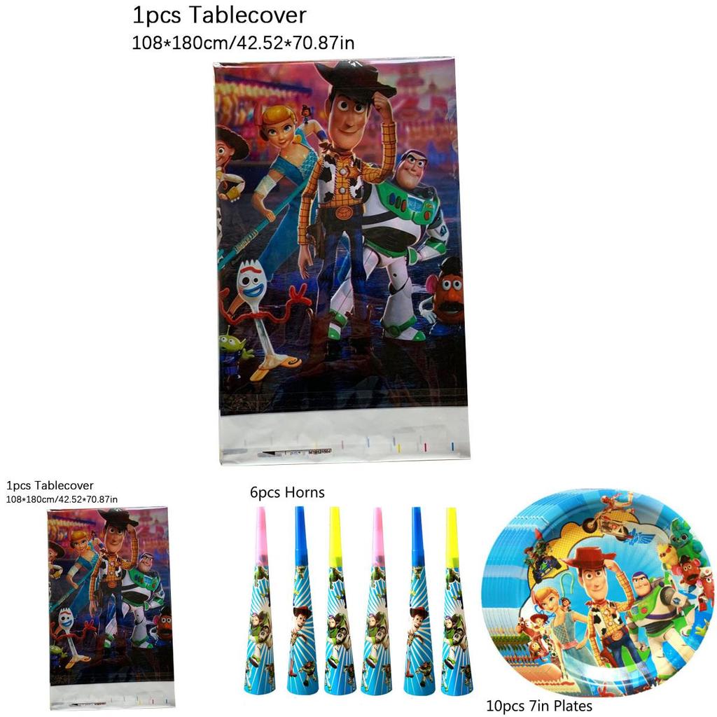 Toy Story Buzz Woody Bo Peep Birthday Party Supplies Featuring Colorful Plates Cups And Banners For Ultimate Celebration