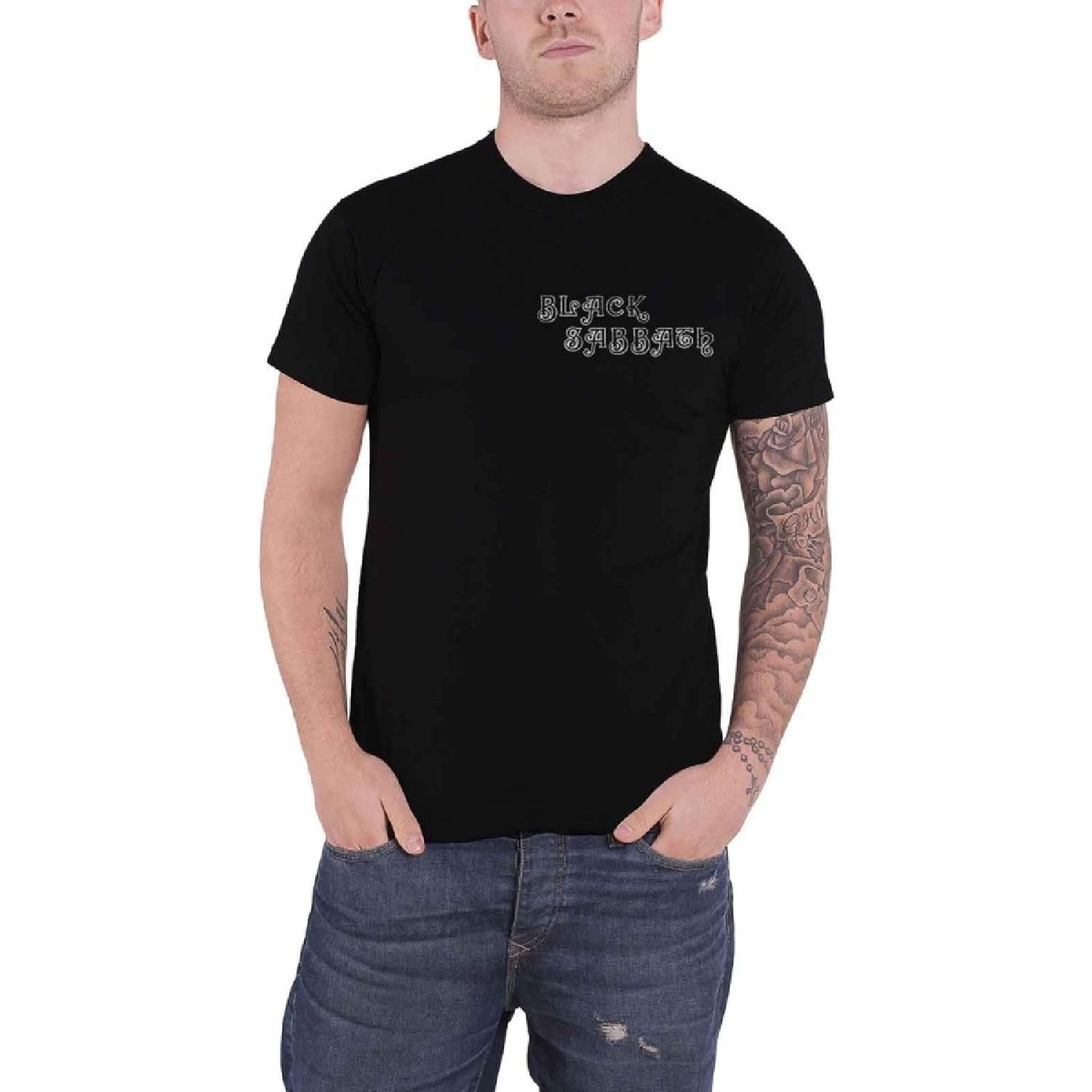 Black Sabbath T-Shirt Debut Album Back Print Band Logo Official Unisex Black S разноцветный